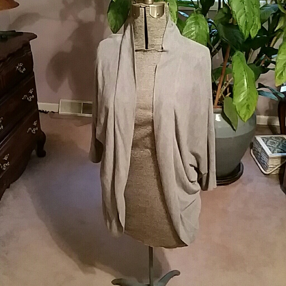 Mossimo Supply Co. Gray Open Front Drape Cardigan